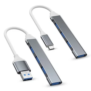 Mini USB Type C Hub 4Port Adapter USB3.1Multi Splitter 4in1 Docking Station - Afbeelding 1 van 16
