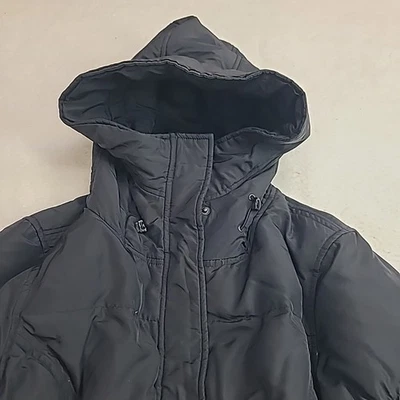 Chaqueta con Capucha Aislante Negra Mujer Pequeña Lavable Calvin Klein Packable  Foto 1 de 4