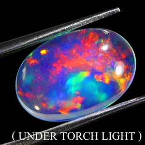 Oval AAA Floral Flash Play Of Color Crystal Fire Opal 3.99ct 14x10mm Gemstone - Picture 1 of 14