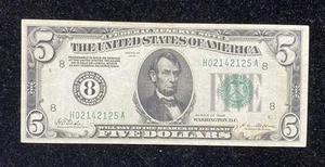 1928 $5 St. Louis Federal Reserve Note - Picture 1 of 2