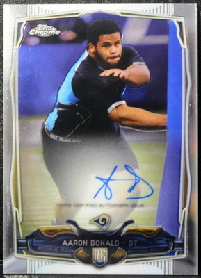 2014 Topps cromo #175 Aaron Donald novato autógrafo RC automático casi nuevo-como nuevo+ Foto 1 de 2