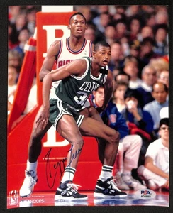 Reggie Lewis signed/signiert 8x10 Foto Boston Celtics PSA 195009 - Bild 1 von 2