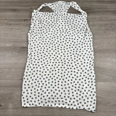 Splendid Top Womens Size Small White Gray Polka Dot Sleeveless Blouse Rayon - Image 1 of 4