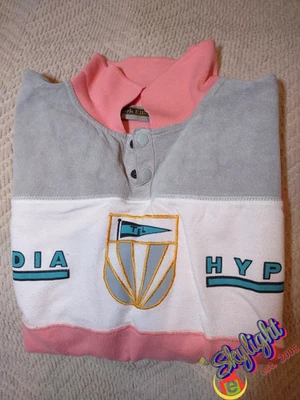 Mark Elliot винтажный коралловый воротник свитер Couture Sport контраст в полоску ретро (M) - Изображение 1 из 4