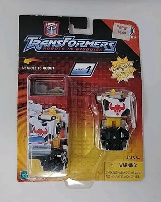 Transformers Robots In Disguise 2003 IronHide Figure +Tin Vehicle To Robot Lvl 1 - Image 1 of 4
