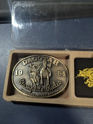 Vintage Rodeo Belt Buckle, South Dakota, 1984, Men's Belt Buckle - Image 1 of 4