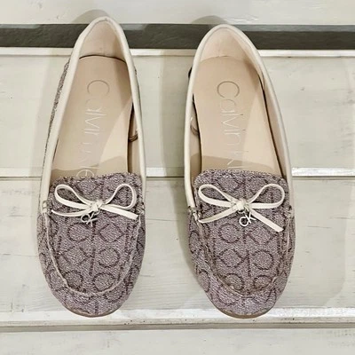 Mocasines planos Calvin Klein Linca con monograma para mujer talla 6 1/2 Foto 1 de 4