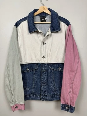 BDG Urban Outfitters Colorblock 牛仔牛仔裤卡车司机夹克夹克男式 XL 90 年代 — 第 1/4 张图片