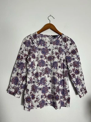 Blusa Talbots Top Mujer Multicolor Floral Paisley Cuello Redondo PEQUEÑA PEQUEÑA Foto 1 de 4