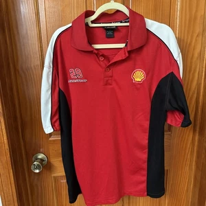 #29 KEVIN HARVICK RETRO NASCAR POLO MENS SZ LARGE RED - Picture 1 of 6
