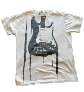 Vintage Fender E-Gitarre Print T Herren XL weiß  - Bild 1 von 10
