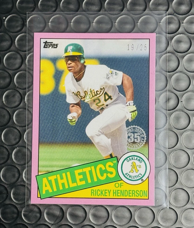 2020 Topps Mini On Demand 1985 Topps Rickey Henderson rosa #/25 - Imagem 1 de 1