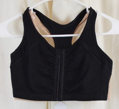 Pack de 2 sujetadores Fruit of the Loom para mujer con cierre frontal arena/negro talla 38 Foto 1 de 4