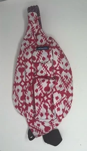 KAVU Original Rope Sling Bag Nylon Crossbody Backpack Pink White Hiking Outdoor - Picture 1 of 5