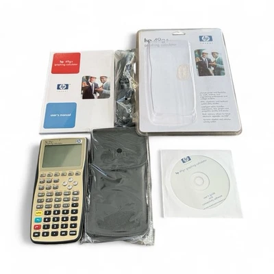 HP 49g+ Graphing Calculator Complete Set Works Great Read Description Sold As Is - Image 1 of 4