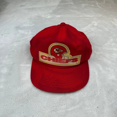Gorra de fútbol americano roja vintage de los Kansas City Chiefs Drew Pearson NFL Foto 1 de 4