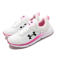Under Armour Charged Assert 10 White Pink Women Road Running Shoes 3026179-102