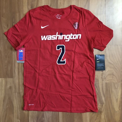 New Youth Nike Washington Wizards John Wall T-Shirt Size L Red Dri-Fit Cover