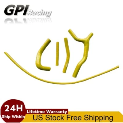 Kit Y manguera radiador amarillo silicona para Suzuki RM 125 RM125 1993 1994 1992-1995 Foto 1 de 4