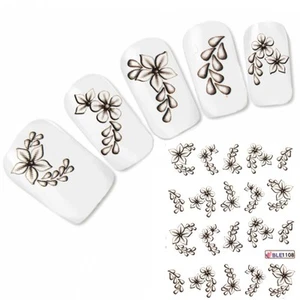 Nagel Sticker Tattoo Nail Art Blume Flower Bluemenzweig Aufkleber Neu! - Picture 1 of 1