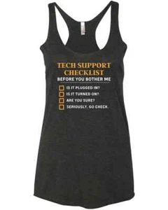 Funny Tech Support Checklist Gift Idea For Nerds & Sysadmin New Trendy Racer Tan - Picture 1 of 5