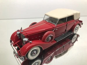 FRANKLIN MINT PACKARD CONVERTIBLE SEDAN 1934 -RED 1:24- HIGH QUALITY - Imagen 1 de 12