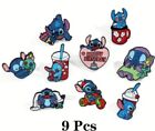 New 9 Pcs Lilo And Stich Pin Brooch Cute Metal Badge