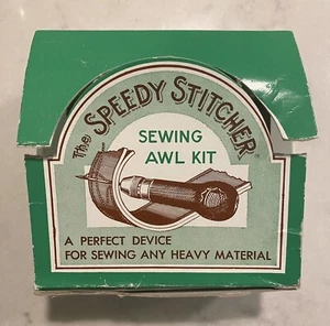 Vintage Speedy Stitcher Sewing Awl Kit, For Sewing Heavy Material, Made In USA - Picture 1 of 4