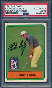 1981 Donruss PGA Charles Coody #56 authentische Karte signiert PSA/DNA 176042 - Bild 1 von 2