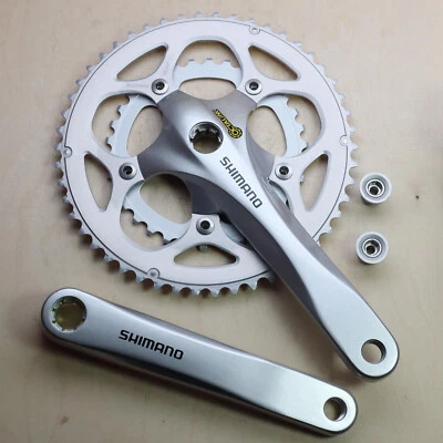 Shimano FC-R345 Octalink Rennradkurbel 2x9 fach 50-34 Zähne 175 mm silber Alu - Bild 1 von 4