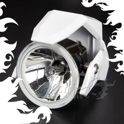 Magazi 3" Luz De Conducción Redonda Montaje Metal Blanco ABS Escudo H3 12V 55W x 1 θ Foto 1 de 4