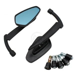 Motorcycle Handlebar Side Rear View Mirrors Universal for Ducati Aprilia Piaggio - Picture 1 of 9