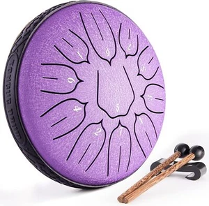 Regentrommel Stahlzunge Trommel Handtrommel für Yoga Geist Meditation Geschenk 3 ZIN/6 ZOLL - Bild 1 von 54