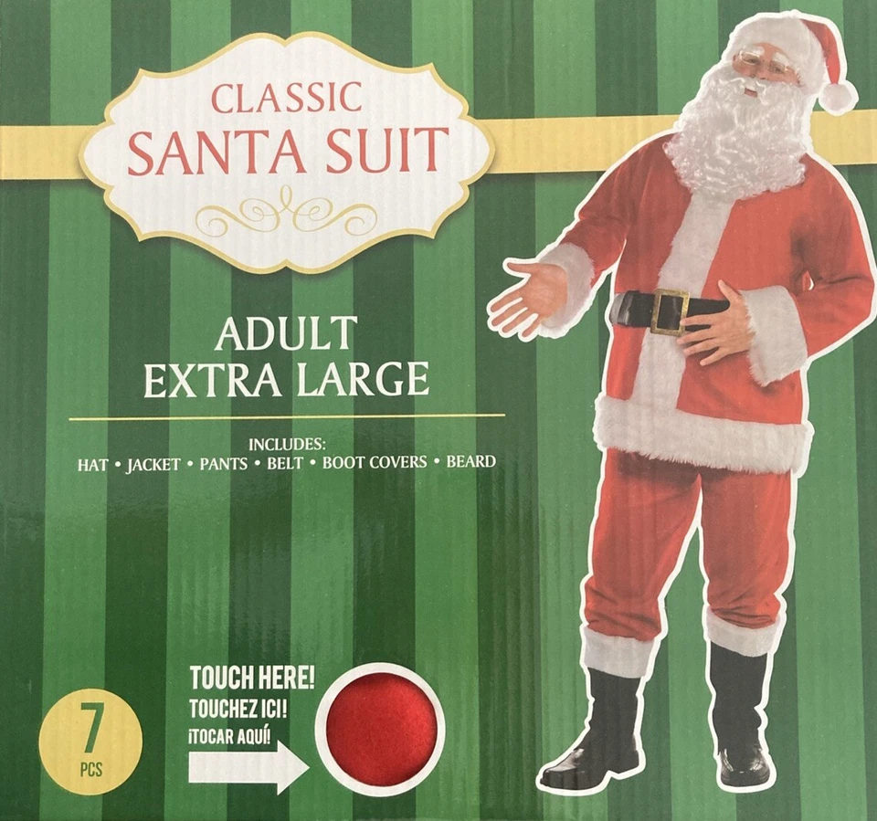 Disfraz clásico de Papá Noel XL 7 piezas para adulto Foto 1 de 1