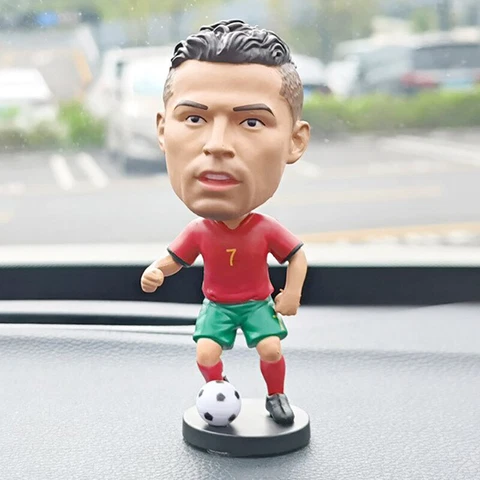 Portugal Cristiano Ronaldo Bobblehead Figure Juventus Statue Model Doll Gift Toy Cover