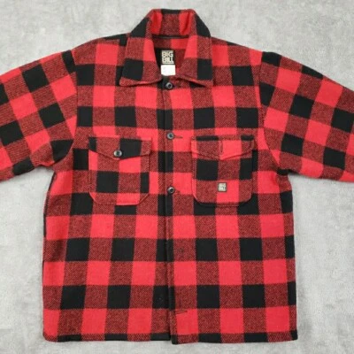 De Colección Big Bill Buffalo Camisa de Lana a Cuadros Chaqueta Bolsillos con Botones Para Hombres Defectos Medianos Foto 1 de 4