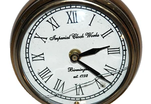 IMPERIAL CLOCK WORKS Birmingham Est 1792 Desk Mantle Clock Parts Repair Wounded - Picture 1 of 12
