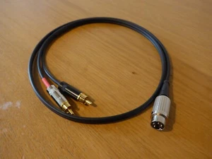 Latching 4 Pin Din To RCA/Phono Cable Interconnect For Naim 1m - Picture 1 of 3