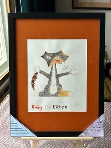original illustration artwork Cat cartoon “Picatto by Ruby” tribute Picasso - Picture 1 of 2