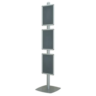 GREEN MAGIC A3 frame tall poster information floor display stand silver sign holder pedestal