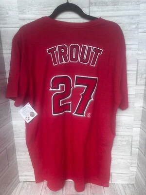 Camiseta Mike Trout #27 Angels Majestic Threads Para Hombre 2XL Triblend Camiseta Nueva con Etiquetas Foto 1 de 3