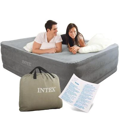 Intex 64418 Materasso Comfort Plush Fiber Tech Gonfiabile 152x203x56 cm - Immagine 1 di 4