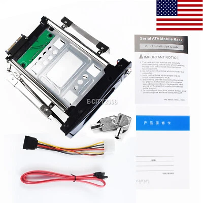 Disco duro SATA de 2,5" 3,5" de una sola bahía HDD SSD intercambio en caliente gabinete de rack móvil Foto 1 de 4