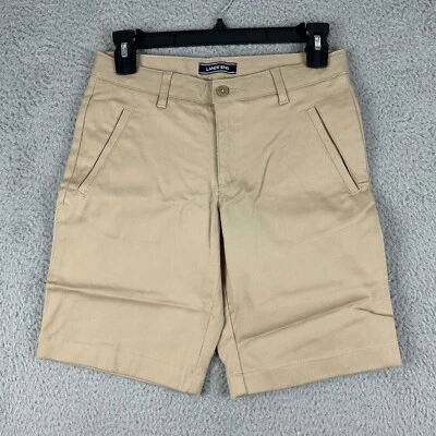 Lands End Khaki Shorts Girl 14 Adjustable Waist Stretch School Uniform Chino - Image 1 of 4