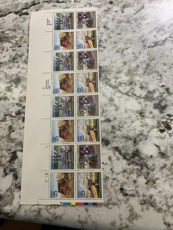 MNH, 20th UNIVERSAL POSTAL CONGRESS 25cts 1988  16 Stamps - Image 1 of 1