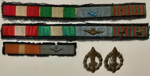RSI BARRETTE STOFFA PER DIVISA + GLADI DA MOSTRINA AERONAUTICA REPUBBLICANA 1944 - Foto 1 di 6
