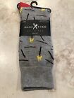 New Marc Ecko Mens Pair Of Novelty Crew Socks Gray With Matches