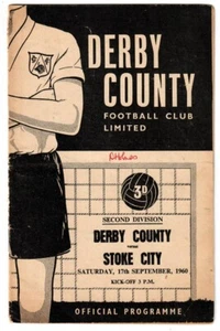 Derby County v Stoke City - 1960-61 Division Two - Football Programme - Picture 1 of 2
