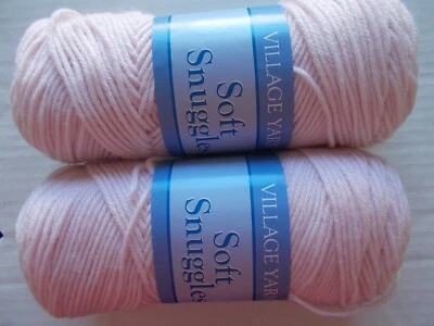 Hilo Village Yarn Soft Snuggles, rosa bebé, lote de 2 (218 yardas cada uno) Foto 1 de 2