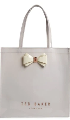 Ted Baker- ALACON- Plain Bow Large Icon Bag- Light Grey- NWT in Original Package - Image 1 of 4